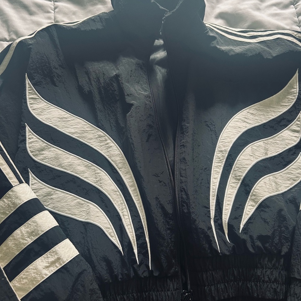 adidas Black and White Windbreaker